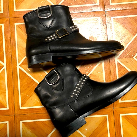 Saint Laurent Women’s studded biker bootie - Picture 12 of 12